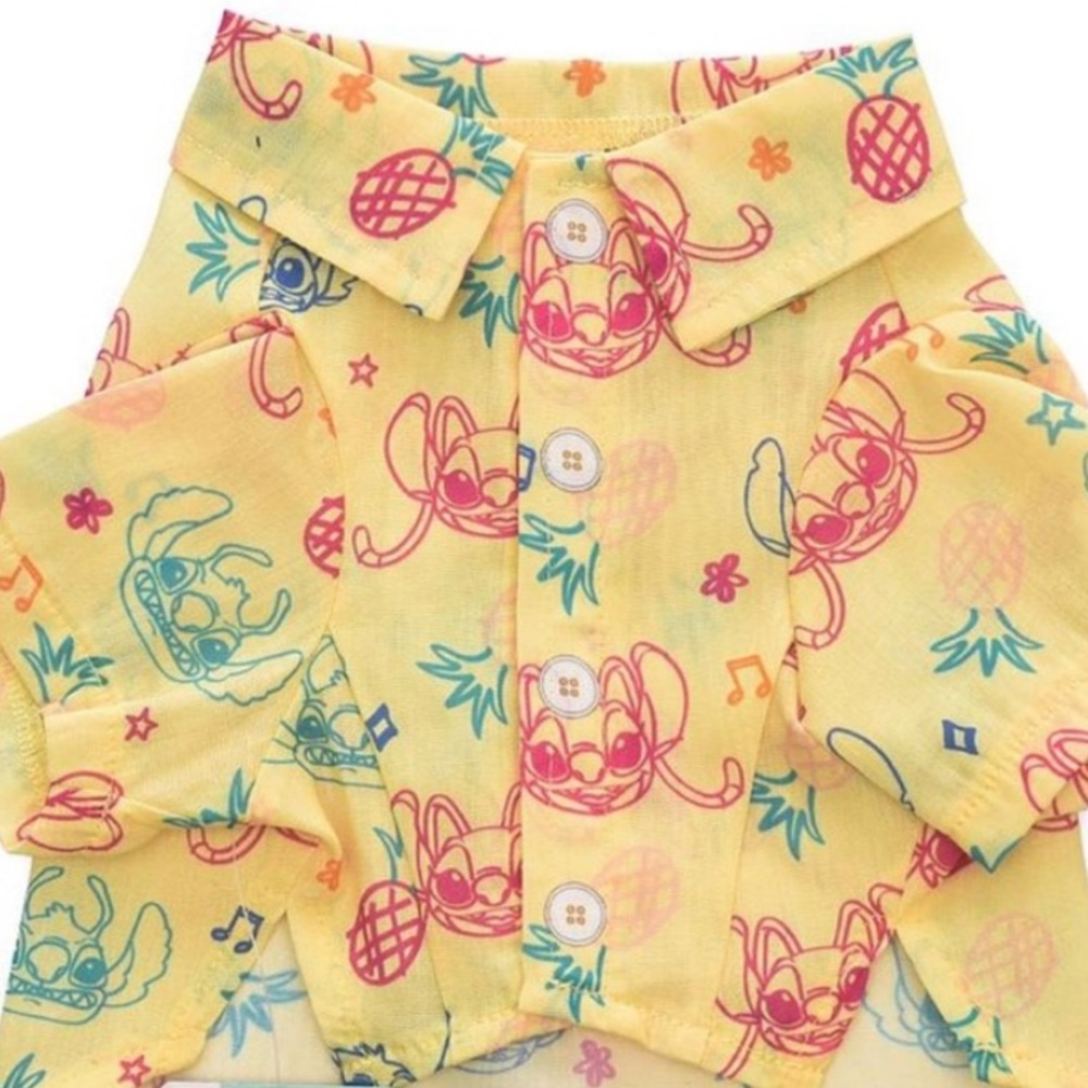 New Disney Lilo & Stitch Aloha Faux Button Up Dog shirt XL